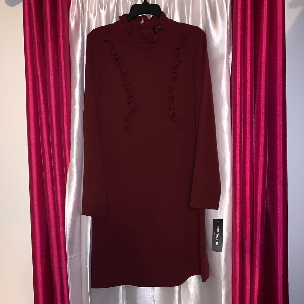 Sharagano BabyDoll Bib Front Dress NWT